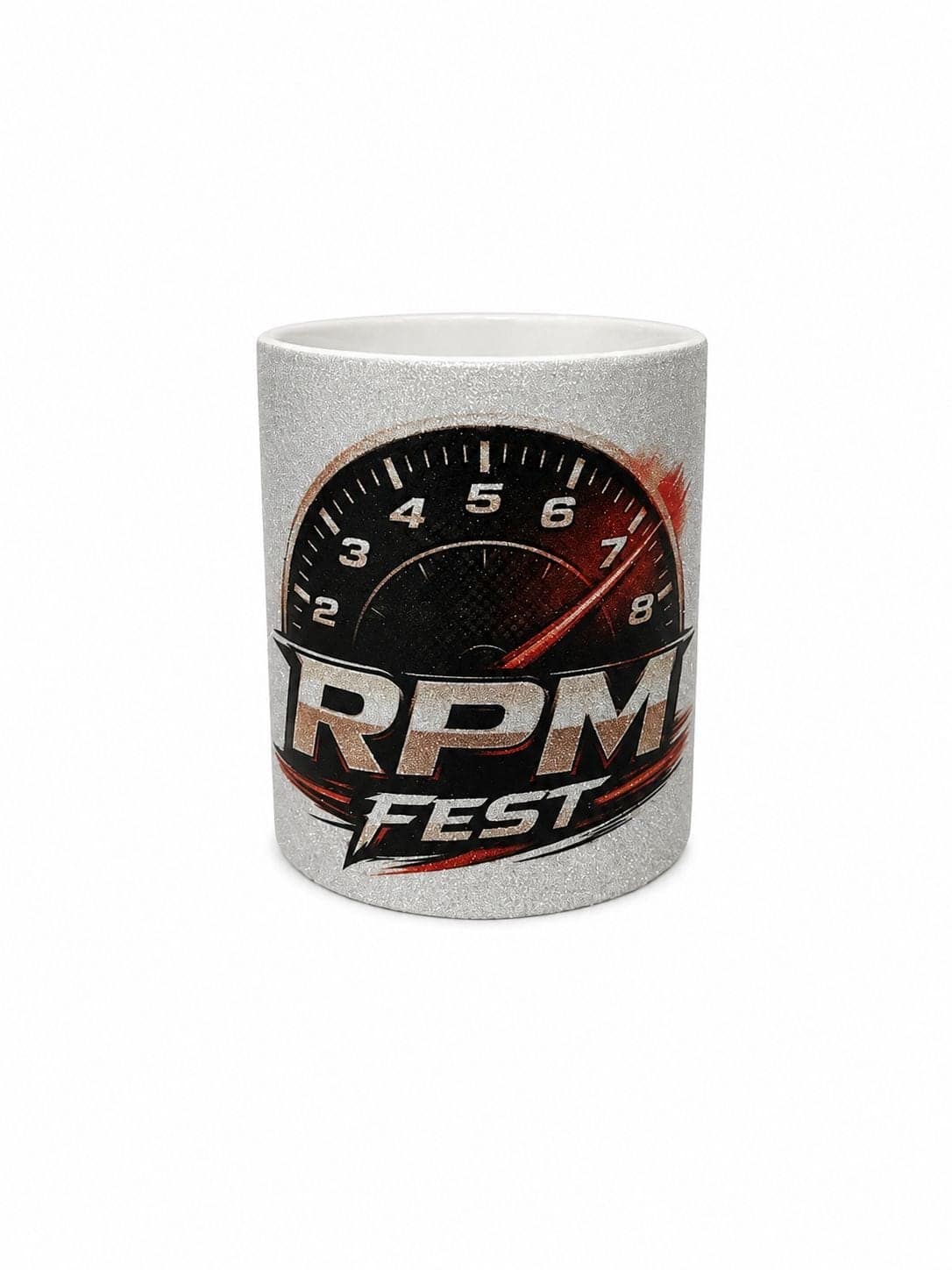 Taza RPM FEST Blanca-Purpurina